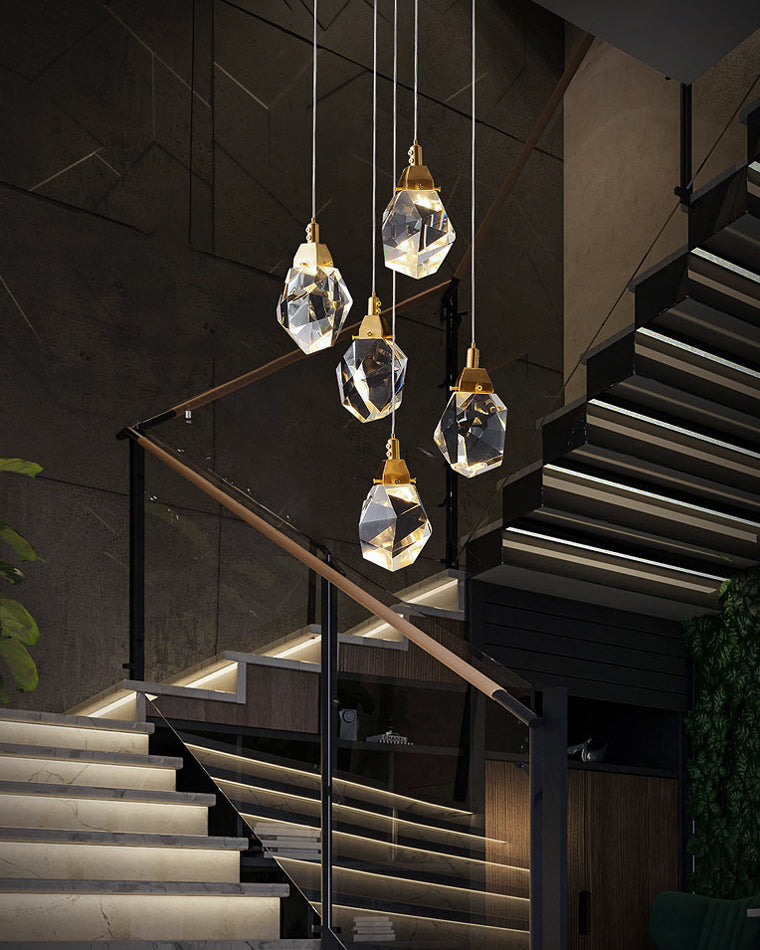 Olverai Rock Crystal Rain Chandelier