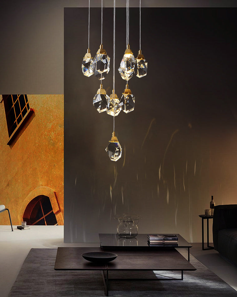 Olverai Rock Crystal Rain Chandelier