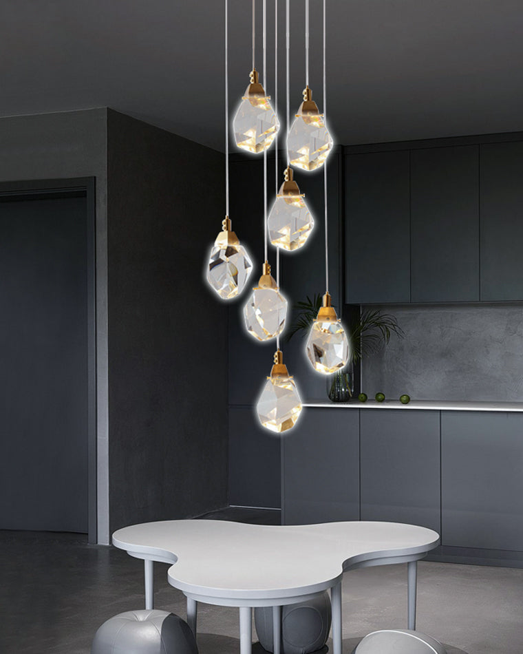 Olverai Rock Crystal Rain Chandelier