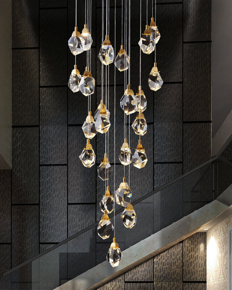 Olverai Rock Crystal Rain Chandelier