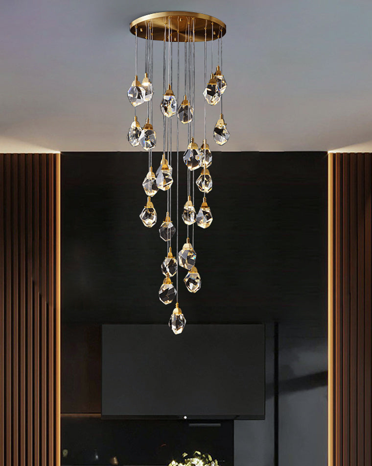 Olverai Rock Crystal Rain Chandelier