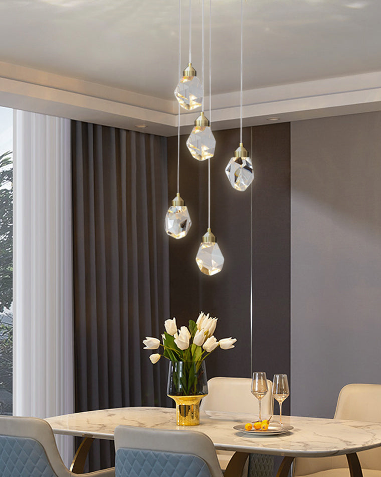 Olverai Rock Crystal Rain Chandelier