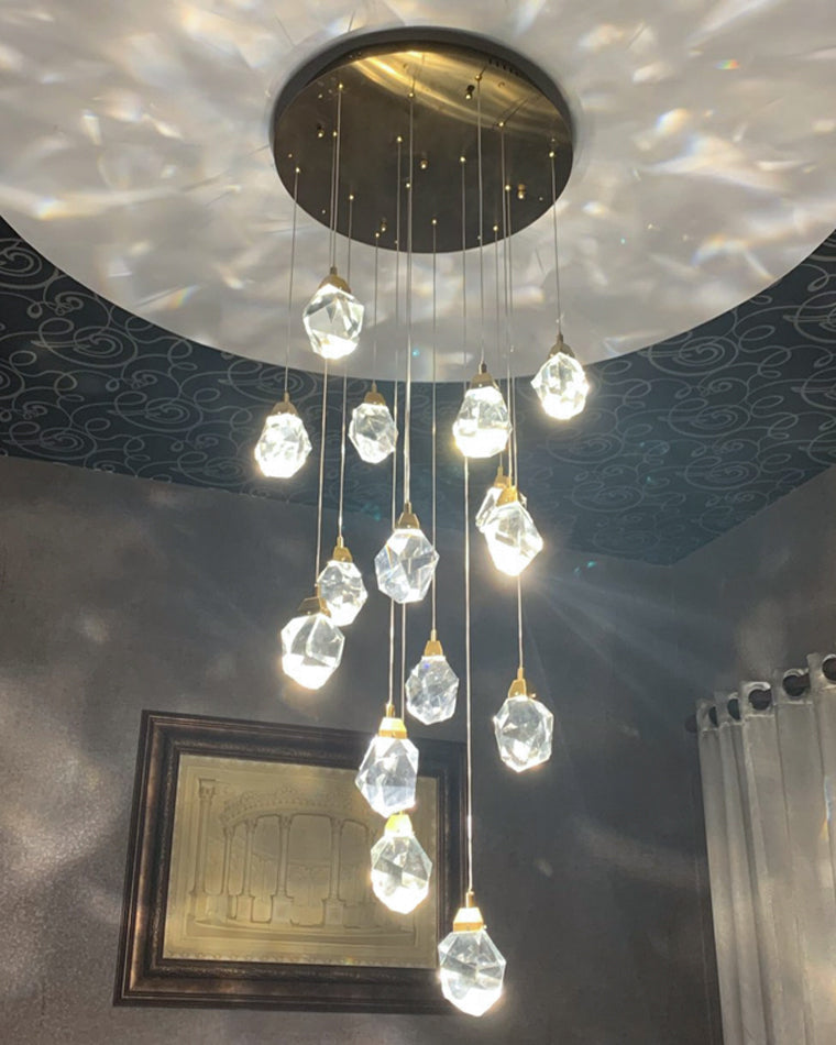 Olverai Rock Crystal Rain Chandelier
