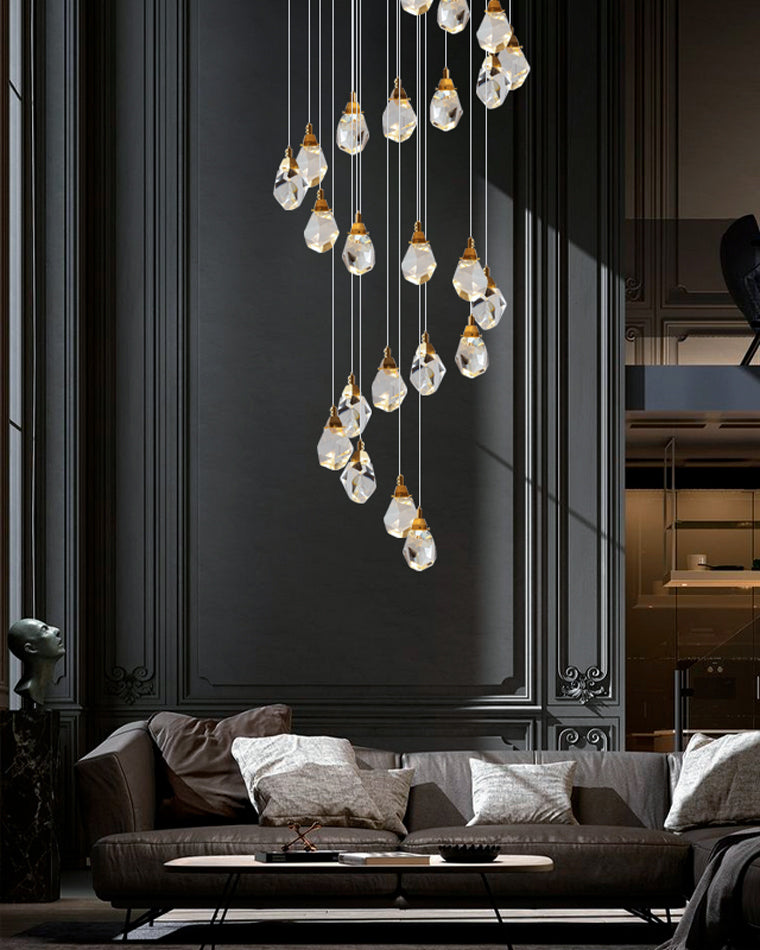 Olverai Rock Crystal Rain Chandelier