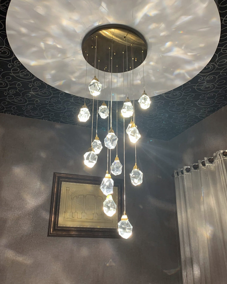 Olverai Rock Crystal Rain Chandelier