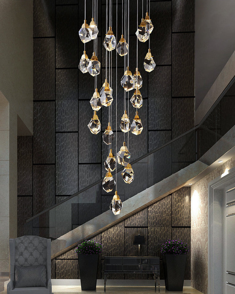 Olverai Rock Crystal Rain Chandelier