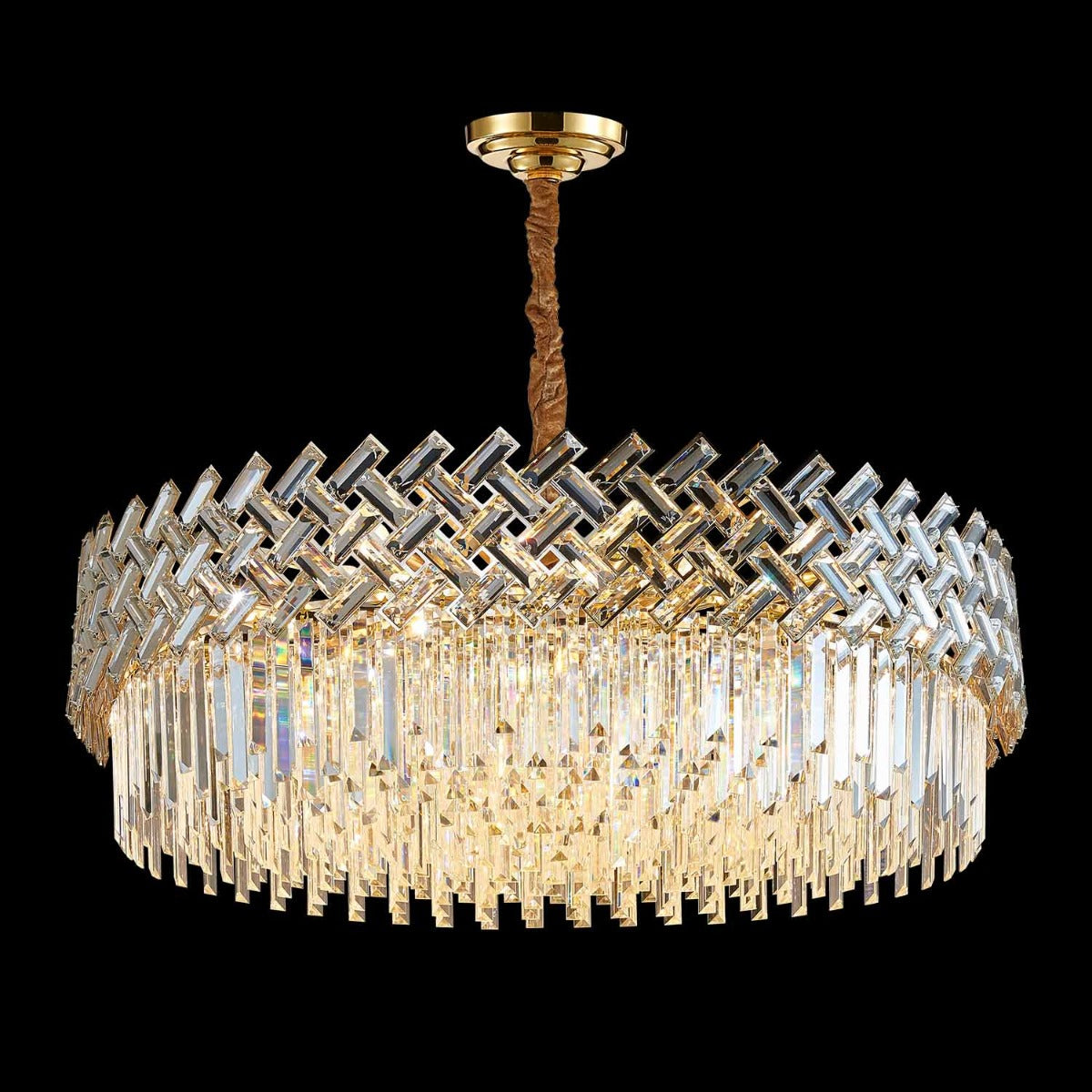 Olverai Shield Crystal Round Chandelier