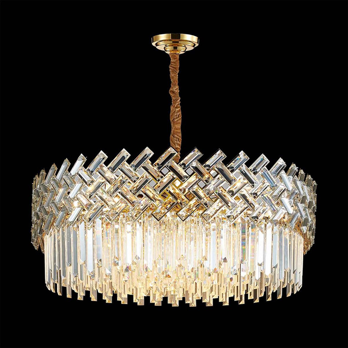 Olverai Shield Crystal Round Chandelier