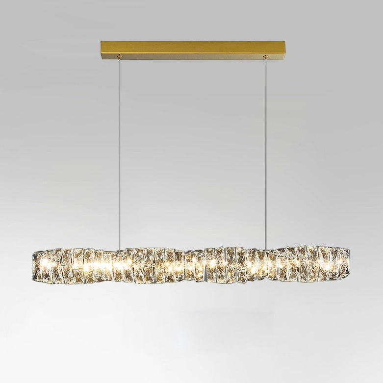 Olverai Twist Linear Crystal Chandelier