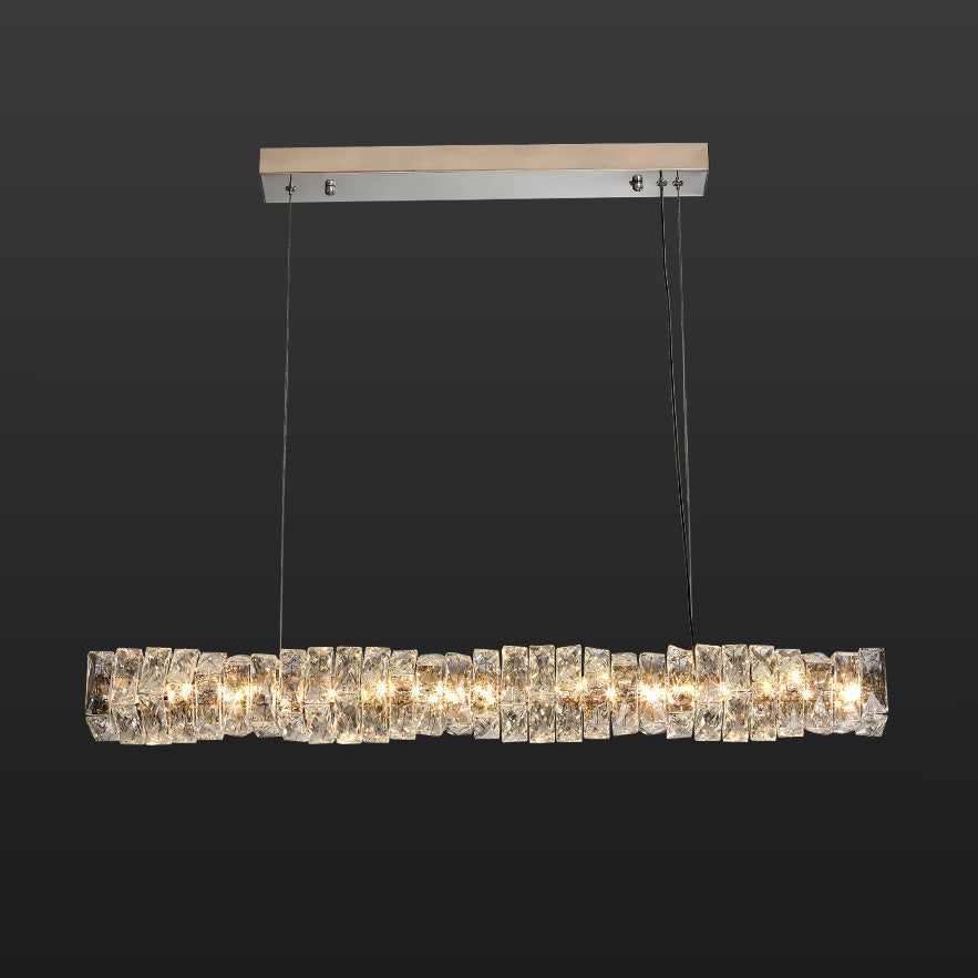 Olverai Twist Linear Crystal Chandelier