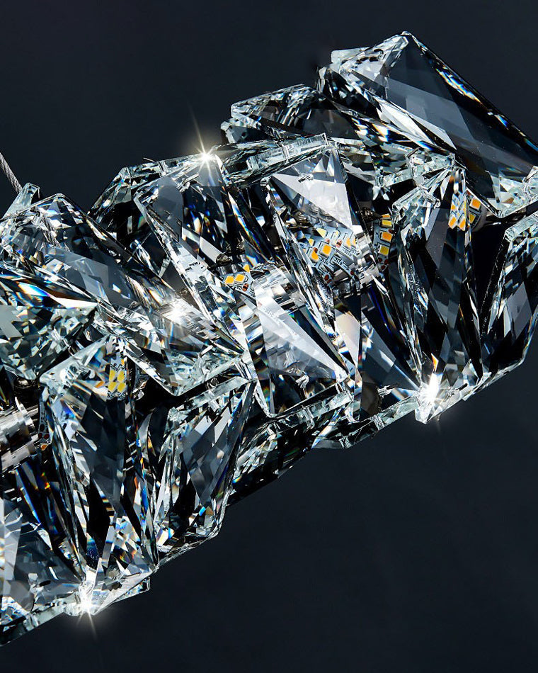 Olverai Twist Linear Crystal Chandelier