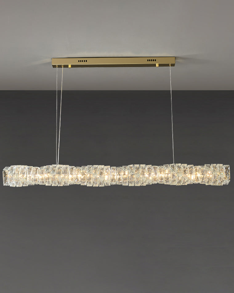 Olverai Twist Linear Crystal Chandelier