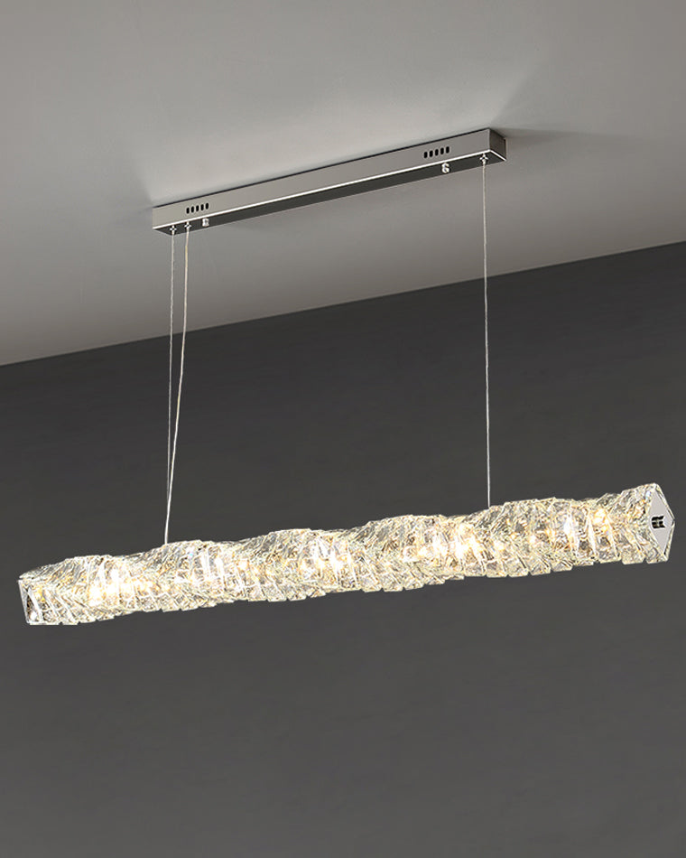 Olverai Twist Linear Crystal Chandelier