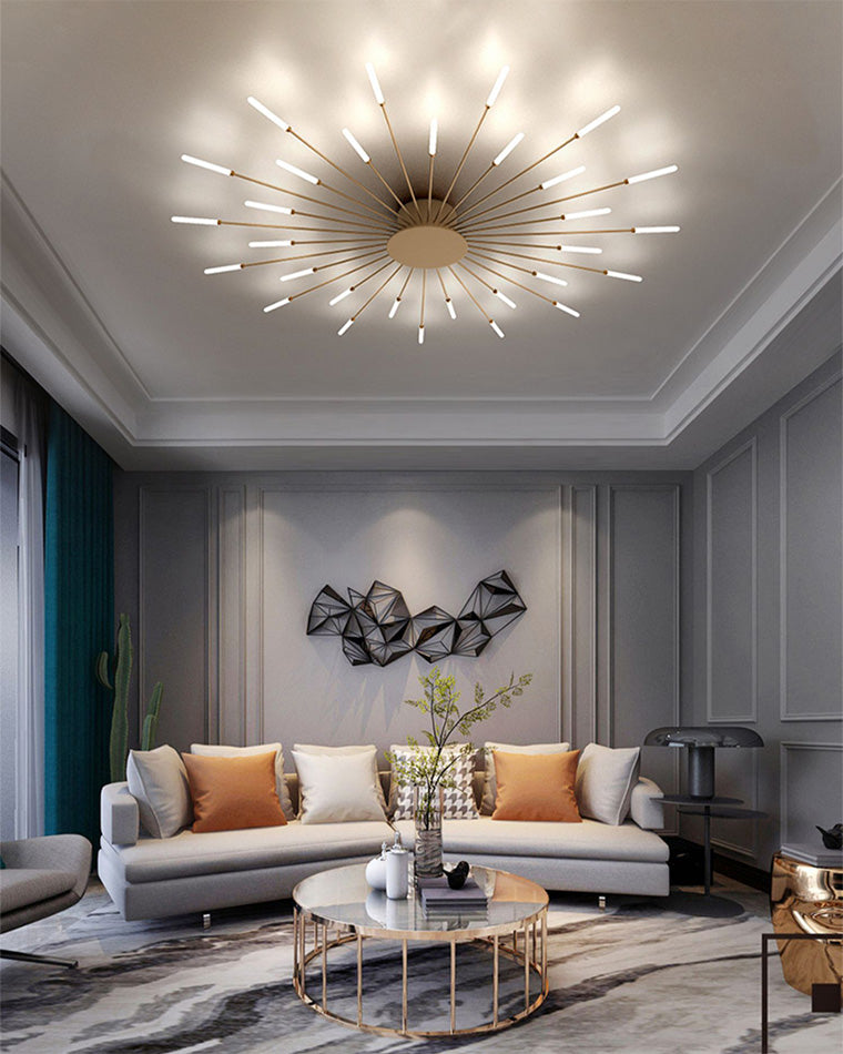 Olverai Firework Starburst Flush Mount Ceiling Light