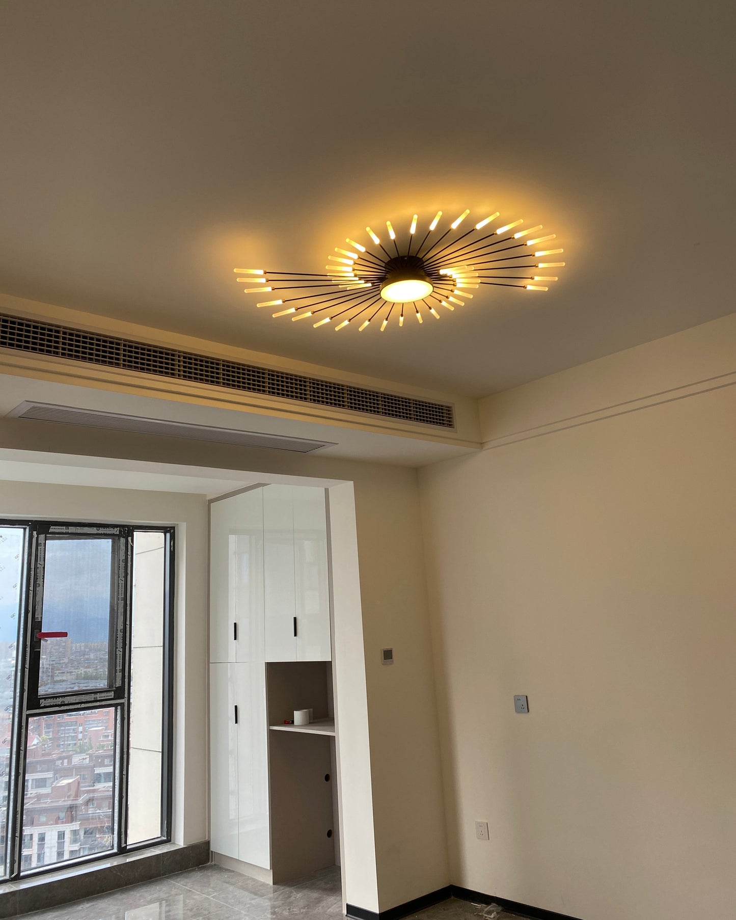 Olverai Firework Sunburst Flush Mount Ceiling Light