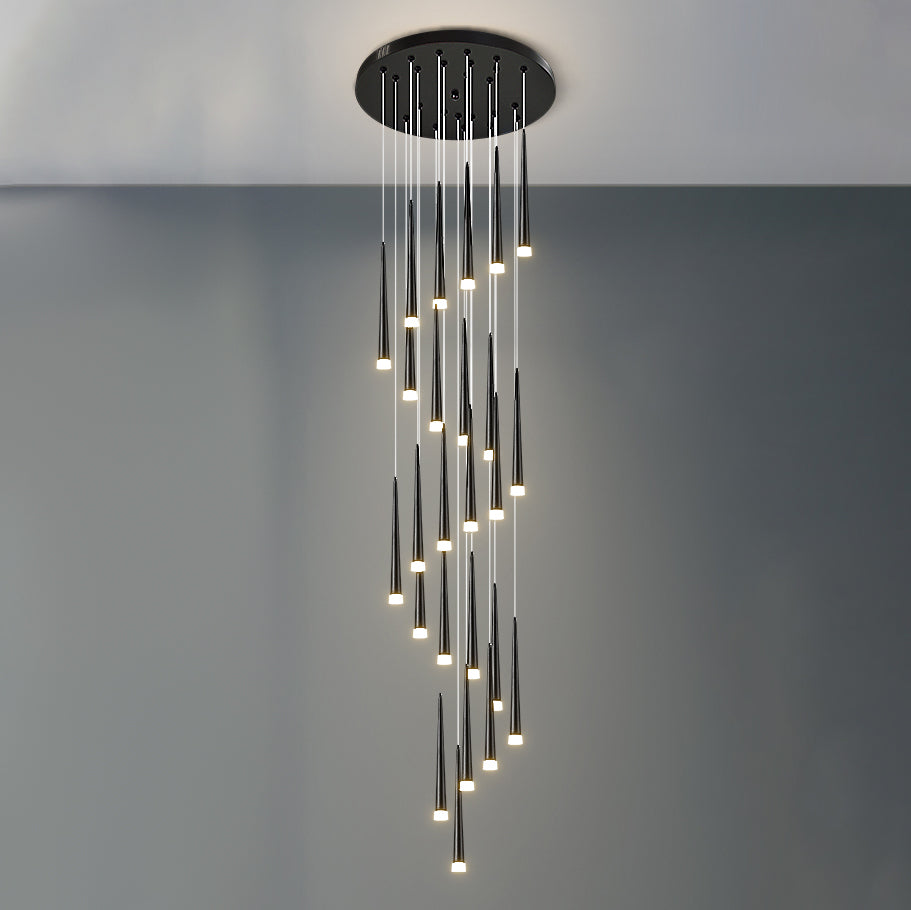 Olverai Cone Spiral Cascading Chandelier