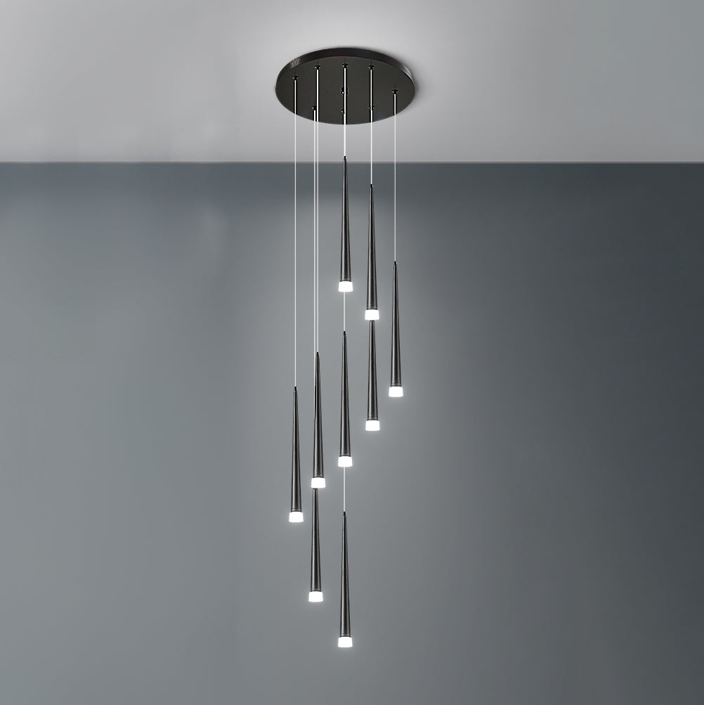Olverai Cone Spiral Cascading Chandelier