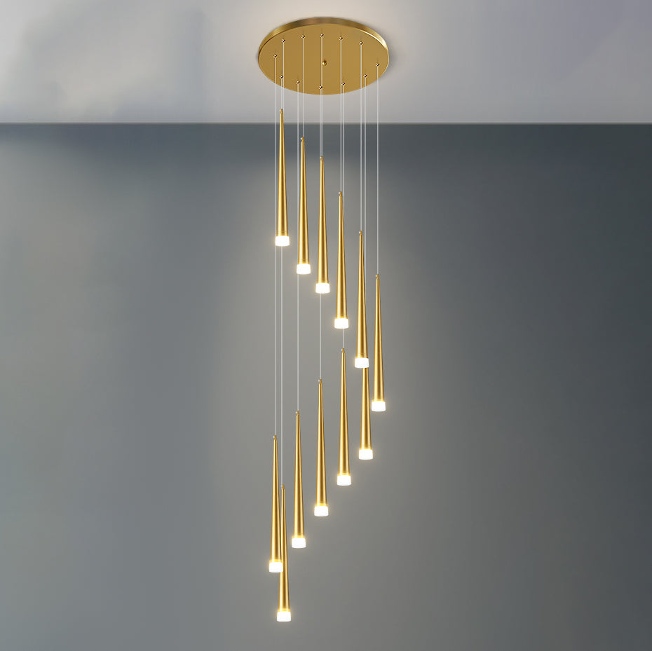 Olverai Cone Spiral Cascading Chandelier
