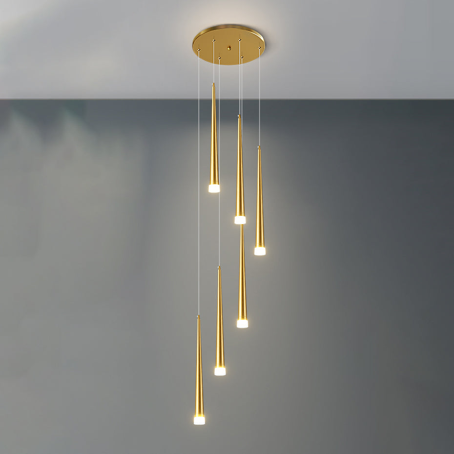 Olverai Cone Spiral Cascading Chandelier