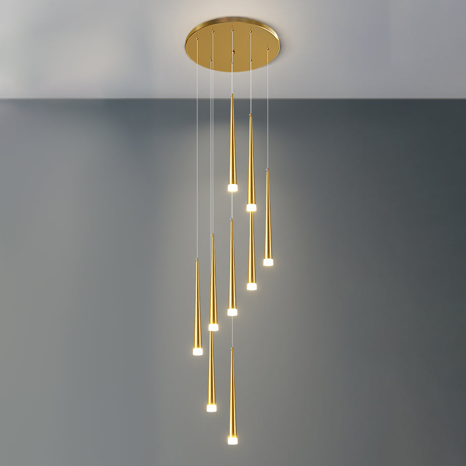 Olverai Cone Spiral Cascading Chandelier