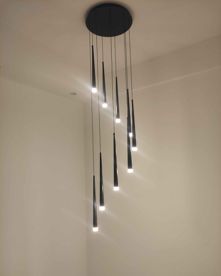 Olverai Cone Spiral Cascading Chandelier