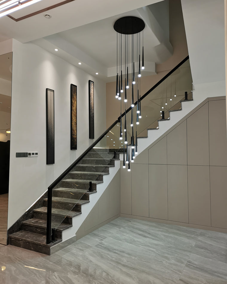 Olverai Cone Spiral Cascading Chandelier