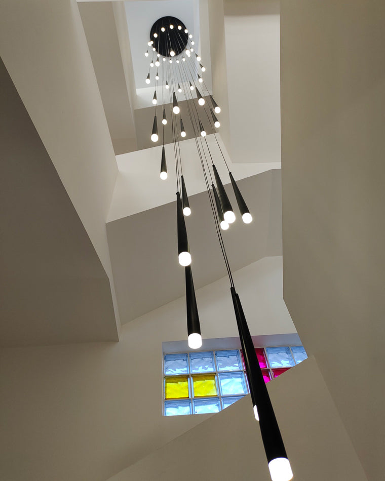 Olverai Cone Spiral Cascading Chandelier