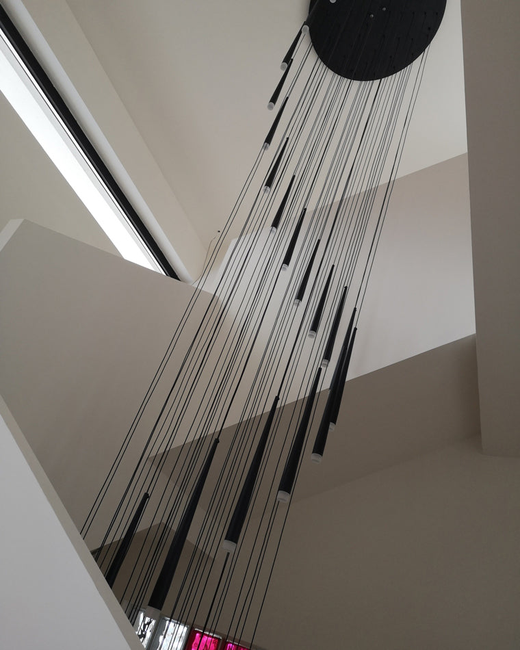 Olverai Cone Spiral Cascading Chandelier