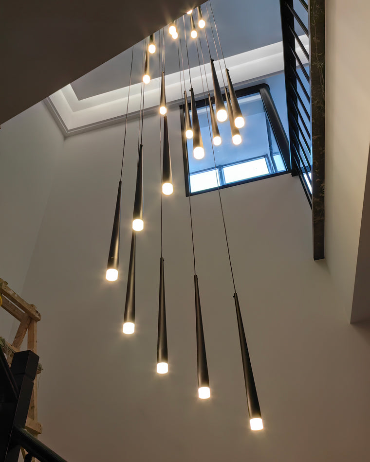 Olverai Cone Spiral Cascading Chandelier