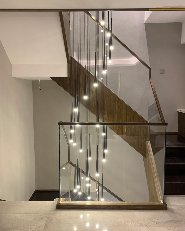 Olverai Cone Spiral Cascading Chandelier
