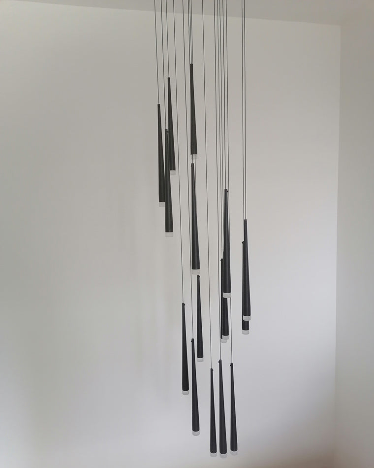 Olverai Cone Spiral Cascading Chandelier