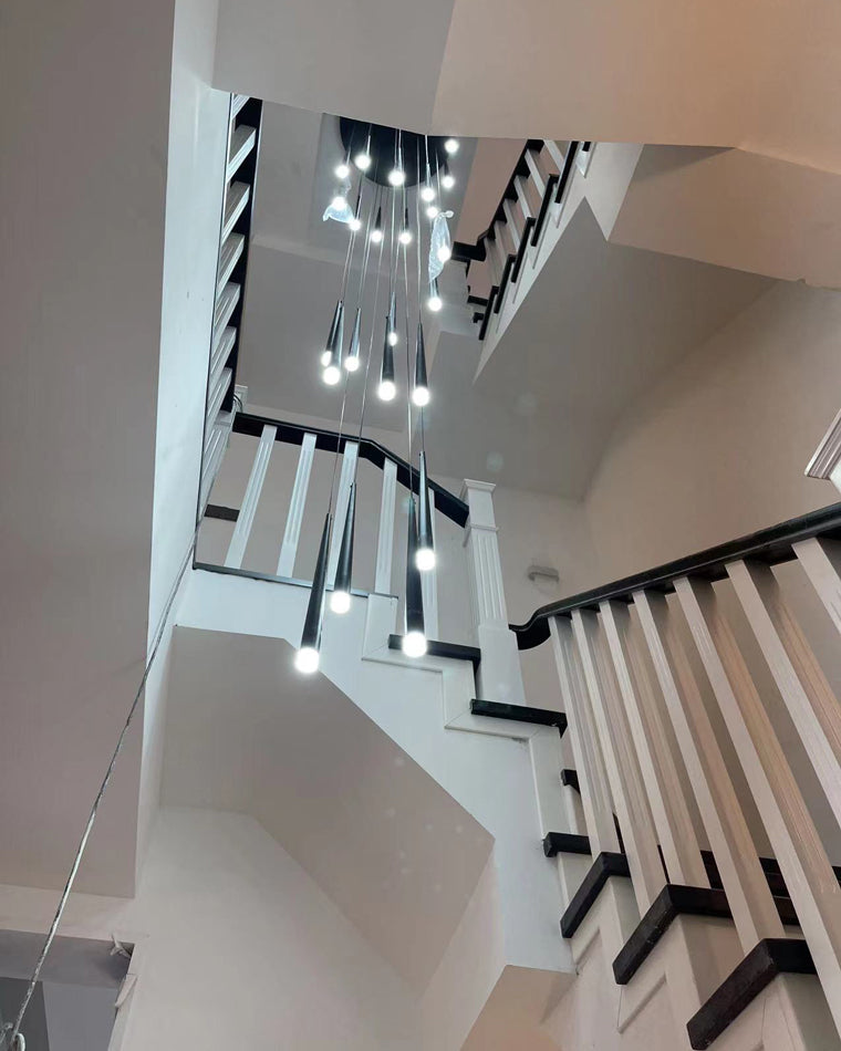 Olverai Cone Spiral Cascading Chandelier
