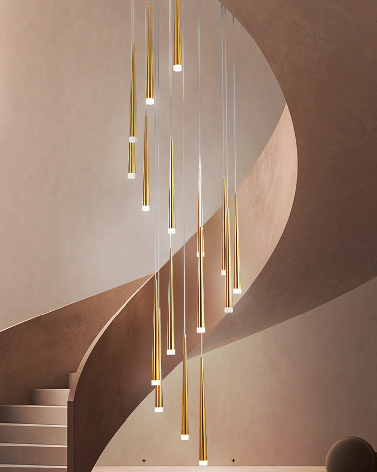 Olverai Cone Spiral Cascading Chandelier