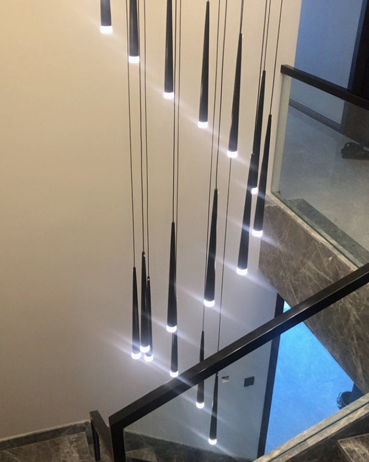 Olverai Cone Spiral Cascading Chandelier
