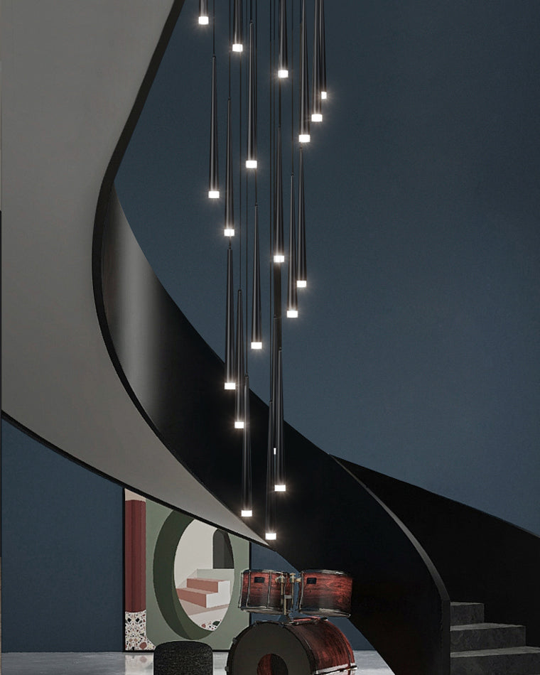 Olverai Cone Spiral Cascading Chandelier