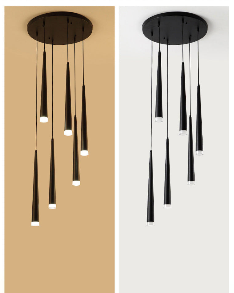 Olverai Cone Spiral Cascading Chandelier