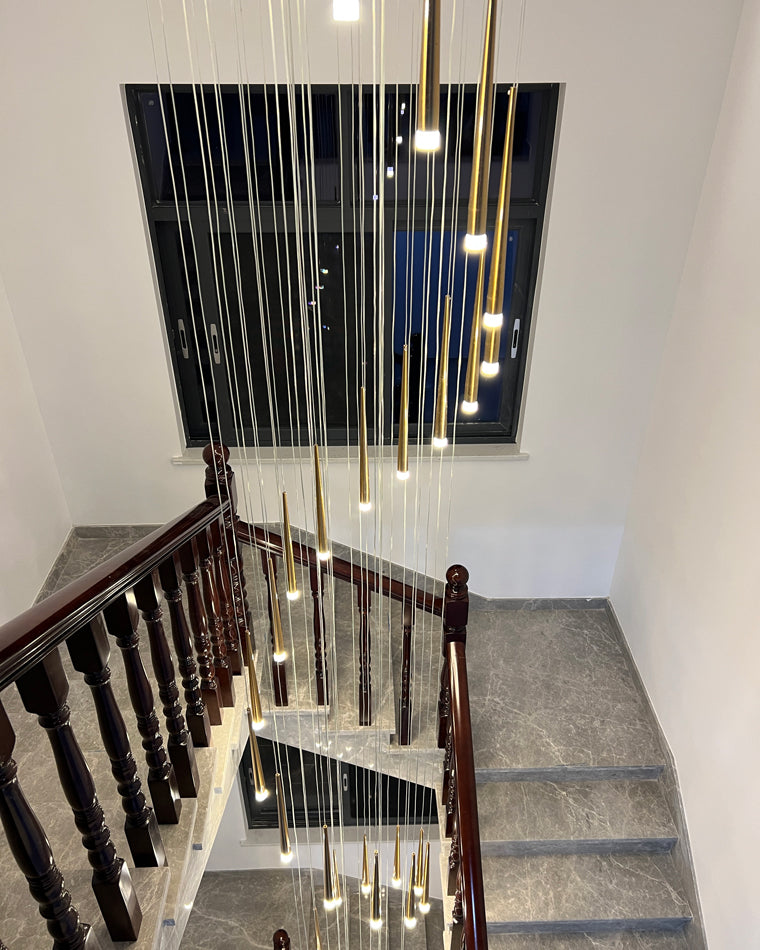 Olverai Cone Spiral Cascading Chandelier