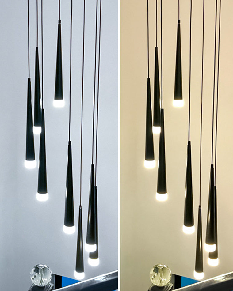 Olverai Cone Spiral Cascading Chandelier