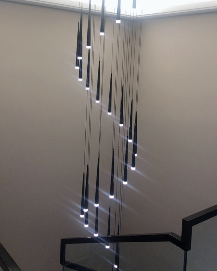 Olverai Cone Spiral Cascading Chandelier