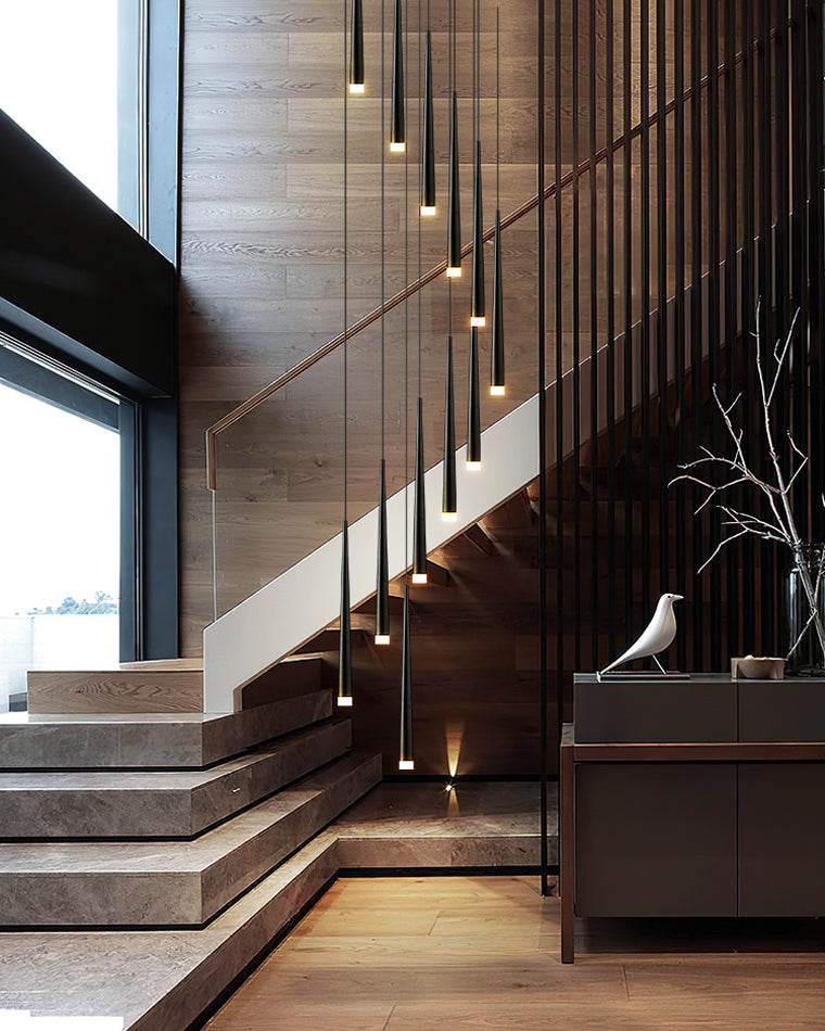 Olverai Cone Spiral Cascading Chandelier