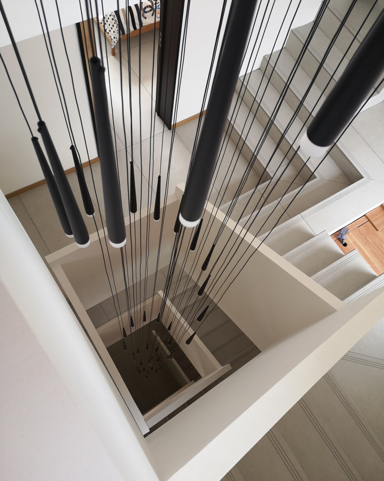 Olverai Cone Spiral Cascading Chandelier