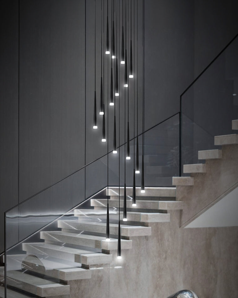 Olverai Cone Spiral Cascading Chandelier