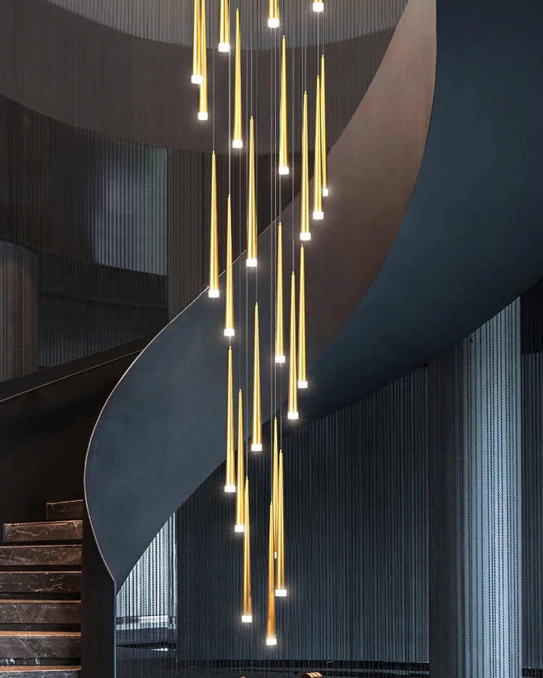 Olverai Cone Spiral Cascading Chandelier