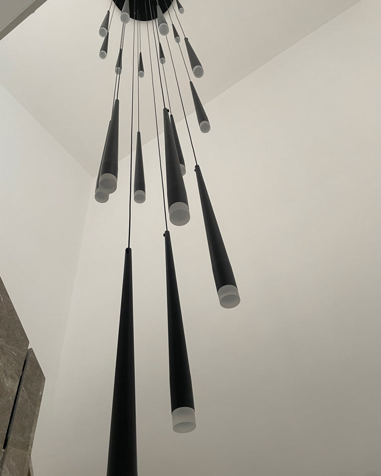 Olverai Cone Spiral Cascading Chandelier