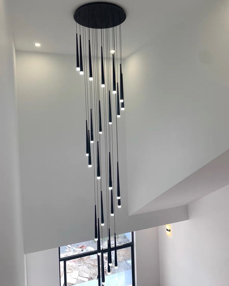 Olverai Cone Spiral Cascading Chandelier