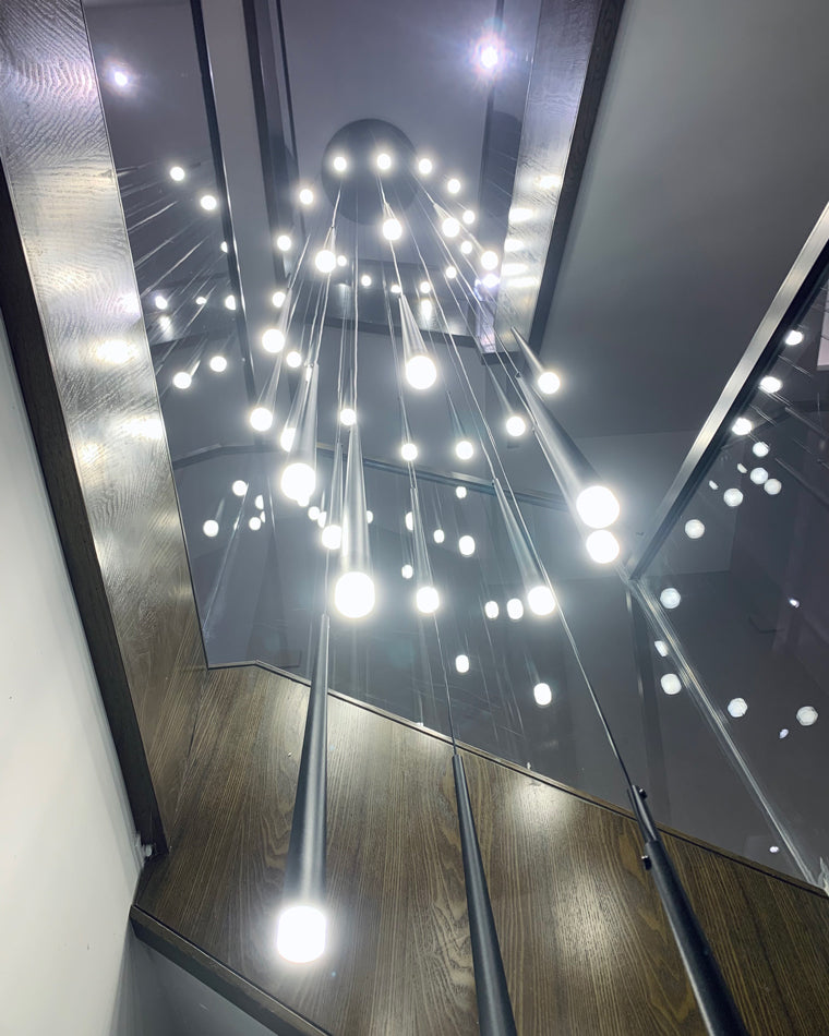 Olverai Cone Spiral Cascading Chandelier