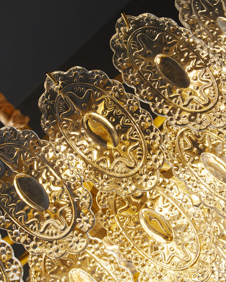 Olverai Tiered Textured Glass Chandelier