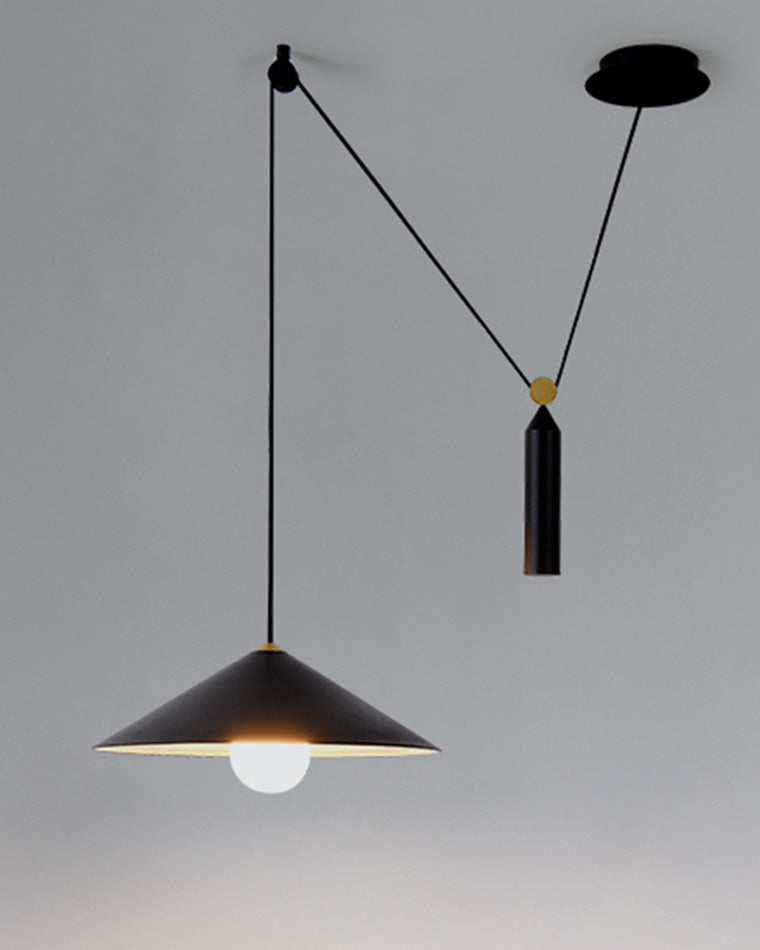 OlveraiCone Counterweight Pulley Swag Pendant Lamp