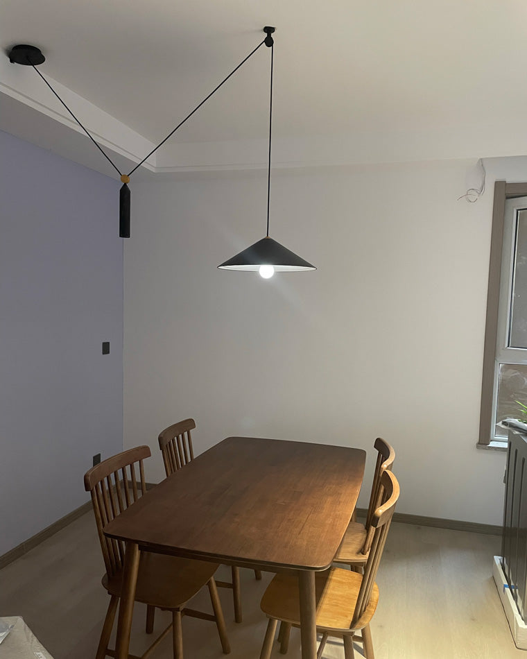 OlveraiCone Counterweight Pulley Swag Pendant Lamp