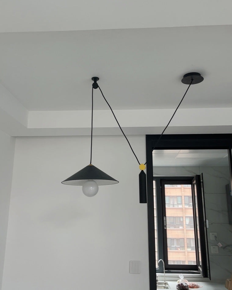 OlveraiCone Counterweight Pulley Swag Pendant Lamp
